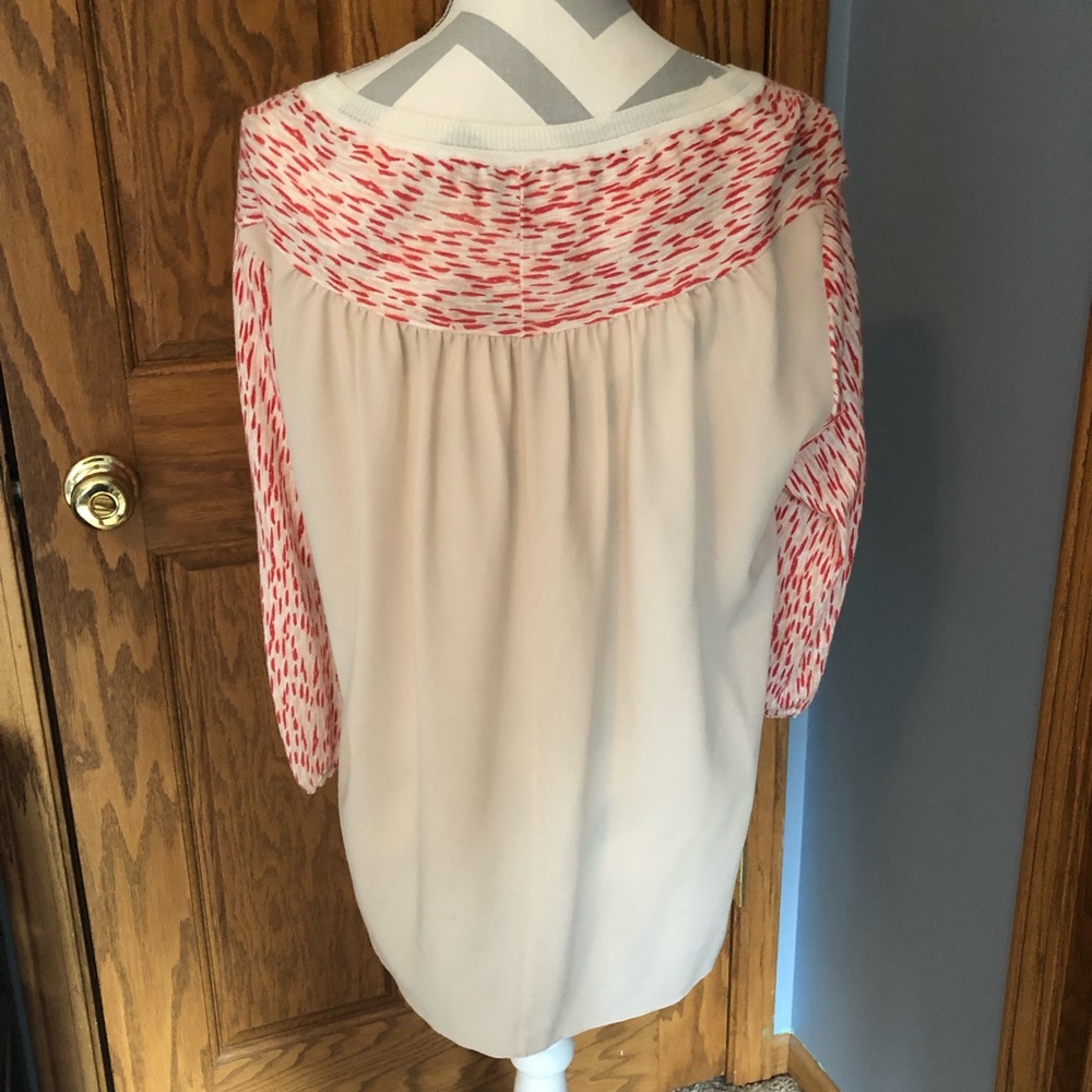 Anthro mixed media pullover
